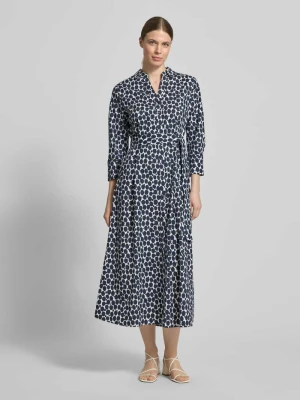 Sukienka koszulowa z wiązanym paskiem i rękawem o dł. 3/4 MORE & MORE