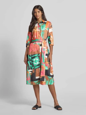 Sukienka koszulowa z wiązanym paskiem milano italy