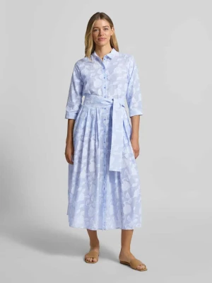 Sukienka koszulowa z wiązanym paskiem milano italy