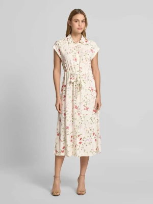 Sukienka koszulowa z wiązanym paskiem model 'ASINA' YAS