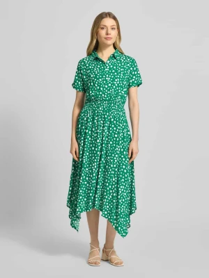 sukienka koszulowa z wiskozy w asymetrycznym kroju Apricot