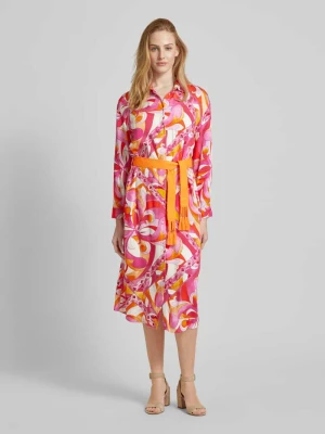 Sukienka koszulowa z wiskozy z wiązanym paskiem Emily Van den Bergh