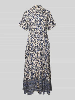 Sukienka koszulowa z wiskozy z wiązanym paskiem model 'BlakeLL' LOLLYS LAUNDRY