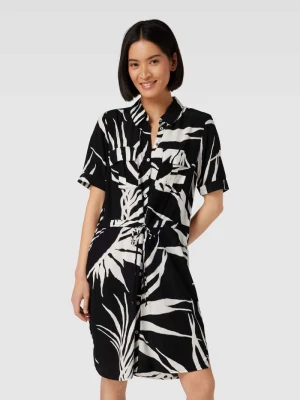 Sukienka koszulowa z wiskozy ze wzorem na całej powierzchni comma