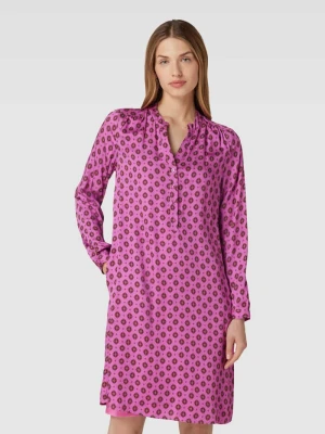 Sukienka koszulowa z wiskozy ze wzorem na całej powierzchni Emily Van den Bergh