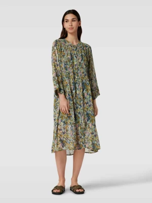 Sukienka koszulowa z wiskozy ze wzorem na całej powierzchni model ‘Monet’ Part Two