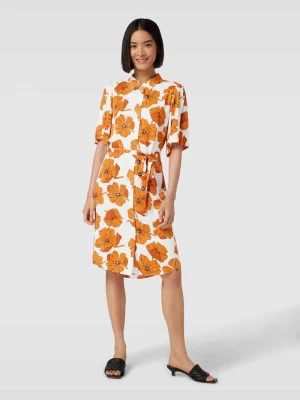 Sukienka koszulowa z wiskozy ze wzorem na całej powierzchni model ‘Nasma’ Another Label