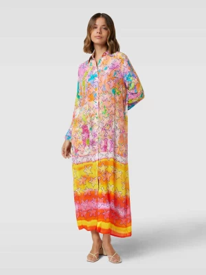 Sukienka koszulowa z wiskozy ze wzorem na całej powierzchni yippie hippie