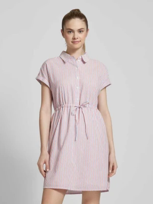 Sukienka koszulowa z wiskozy ze wzorem w paski Tom Tailor Denim