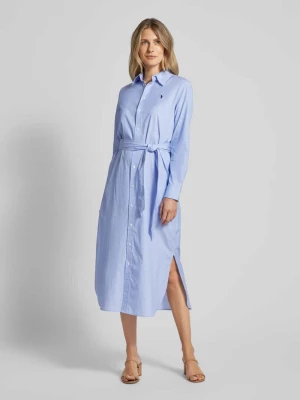 Sukienka koszulowa z wyhaftowanym logo model ‘CORY’ Polo Ralph Lauren