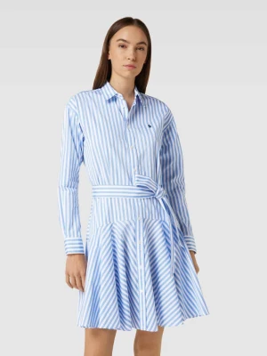 Sukienka koszulowa ze wzorem w paski i wyhaftowanym logo Polo Ralph Lauren