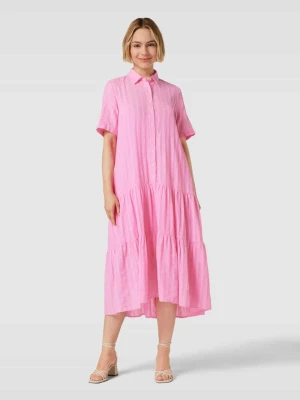 Sukienka koszulowa ze wzorem w paski model ‘Alena’ tonno & panna