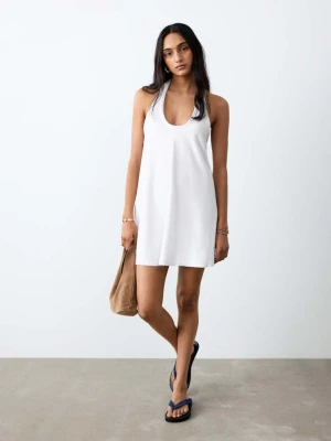 Sukienka krótka halter złamana biel - Dziewczyna - - MANGO TEEN