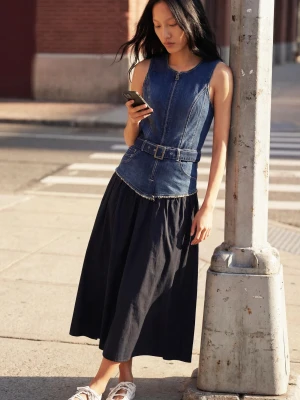 Sukienka łączona z dżinsu Desigual