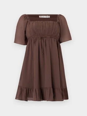 Sukienka letnia Abercrombie & Fitch brązowy