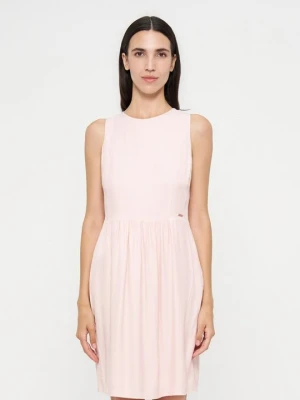 Sukienka letnia Armani Exchange beżowy melanż