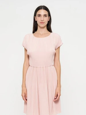 Sukienka letnia Armani Exchange beżowy melanż