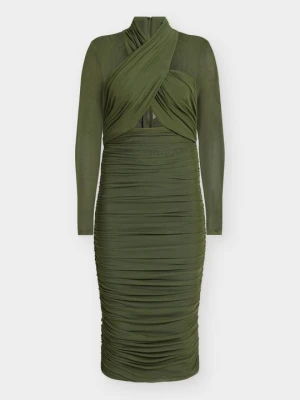 Sukienka letnia bardot khaki
