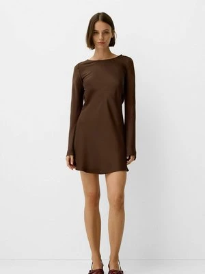 Zdjęcie produktu Sukienka letnia Bershka ciemnobrązowy