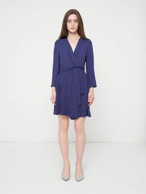 Sukienka letnia Emporio Armani błękit królewski