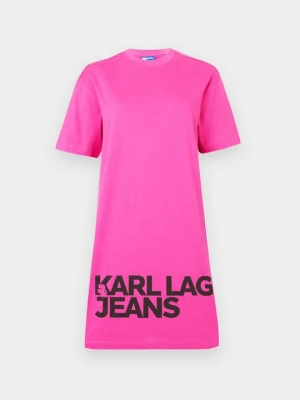 Sukienka letnia KARL LAGERFELD różowy