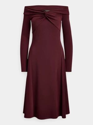 Sukienka letnia Lauren Ralph Lauren bordowy