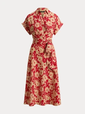 Sukienka letnia Lauren Ralph Lauren czerwony