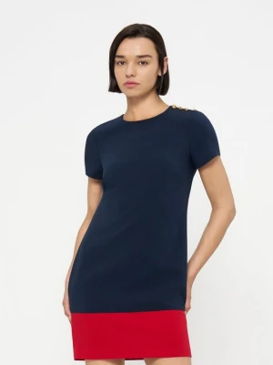Sukienka letnia Lauren Ralph Lauren granatowy