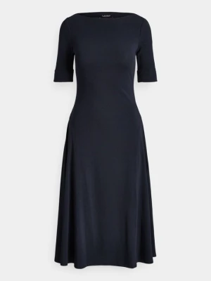 Sukienka z dżerseju Lauren Ralph Lauren granatowy