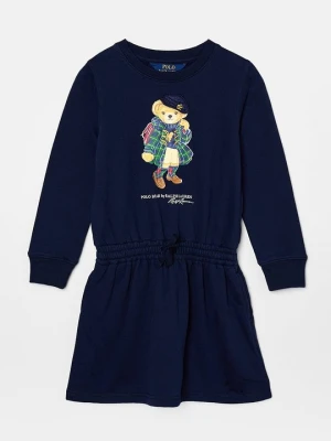 Sukienka letnia Lauren Ralph Lauren granatowy