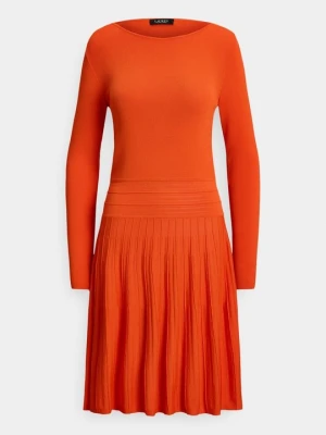 Sukienka letnia Lauren Ralph Lauren pomarańczowy