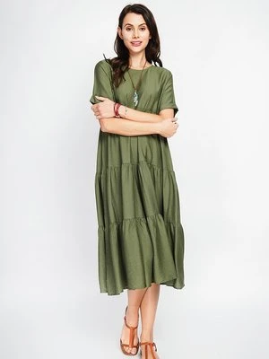Sukienka letnia Le Jardin du Lin khaki