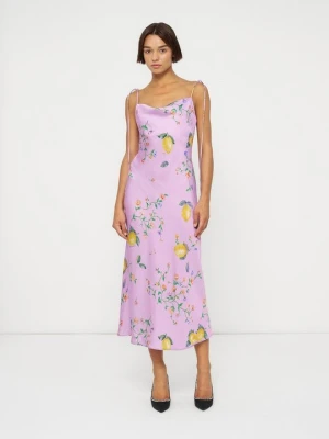 Sukienka letnia MOSCHINO fioletowy