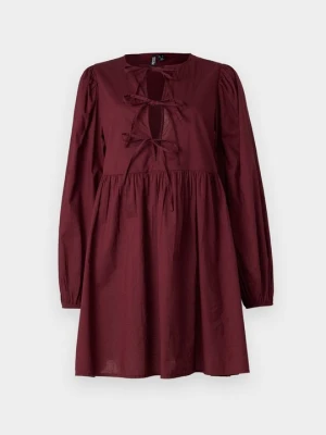 Sukienka letnia Pieces bordowy