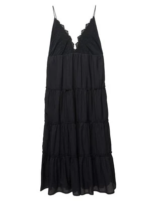 Sukienka letnia PULL&BEAR czarny melanż