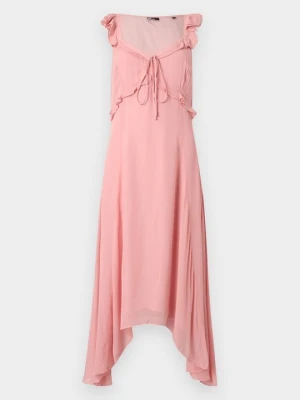 Sukienka letnia The Kooples jasnoróżowy