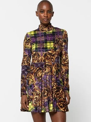 Sukienka letnia Versace Jeans Couture fioletowy