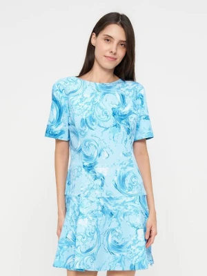 Sukienka letnia Versace Jeans Couture jasnoniebieski
