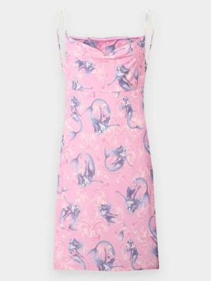 Sukienka letnia Versace Jeans Couture różowy