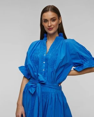 Sukienka letnia z haftem damska Juliet Dunn Poplin Blouson with Ric Rac Embroidery