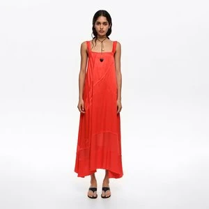 Sukienka litera A falbana czerwona BIMBA Y LOLA