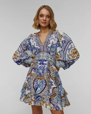 Sukienka lniana damska Camilla Button Front Frill