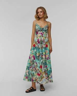 Sukienka lniana damska Camilla Long Dress with Tie Tront