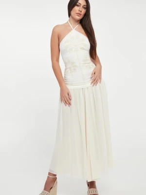 Sukienka lniana midi TWINSET U&B