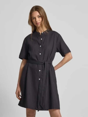 Sukienka lniana o długości do kolan ze stójką model ‘Pennie Ginia’ MSCH Copenhagen