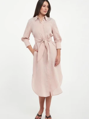 Sukienka lniana szmizjerka Calle MARELLA SPORT