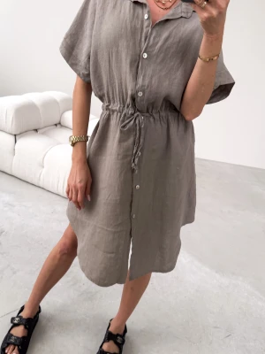 Sukienka Lniana Taupe Milu ClothStore