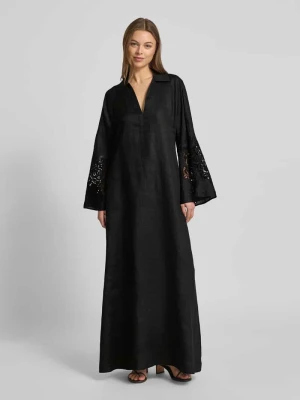 Sukienka lniana z haftem angielskim model ‘STRANO’ Max Mara Studio