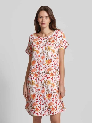 Sukienka lniana z kwiatowym wzorem Christian Berg Woman
