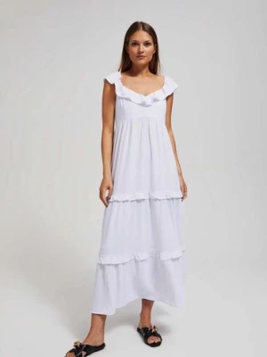 Sukienka maxi biała Moodo